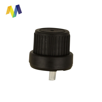 Wholesale High Quality 18/415 Black Plastic Tamper Evident Screw Lid Caps for Essential Oil Glass Bottle